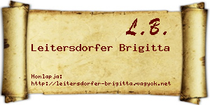 Leitersdorfer Brigitta névjegykártya